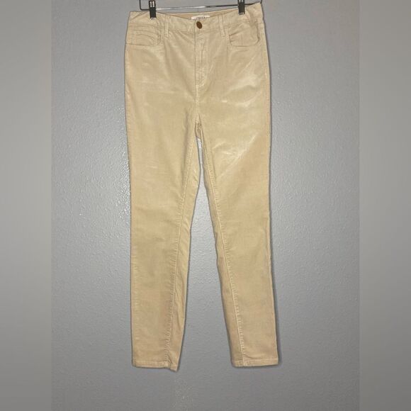 Made and Loved Loft Cream Chord Pants Size 6 - Picture 1 of 7
